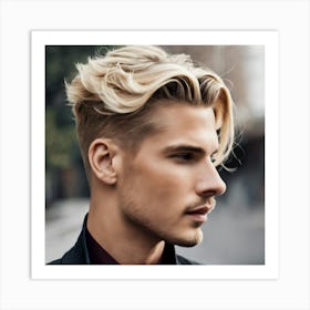Blond Hairstyles For Men Art Print