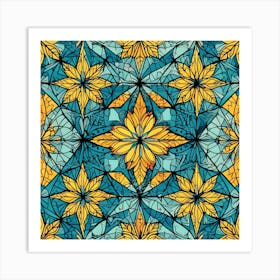 Abstract Floral Pattern Art Print