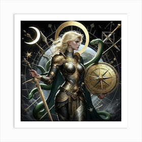 Princess Angel Warrior 1 Art Print