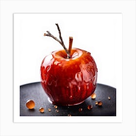 Red Apple With Caramel Art Print