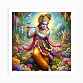 Lord Krishna 15 Art Print