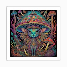 Psychedelic Mushroom 2 Art Print