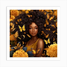 Butterfly Girl 33 Art Print