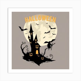 Halloween Castle Art Print