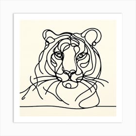 Tiger Picasso style 3 Art Print