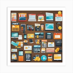 E-Commerce Icons Set Art Print