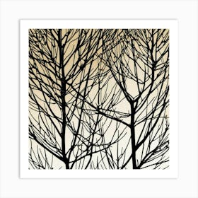 Trees with no leaves Art Print