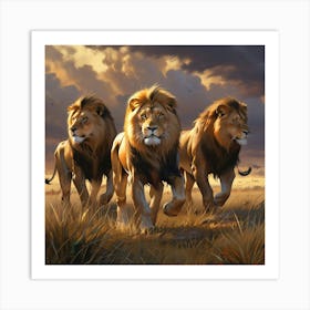 Lions 1 Art Print