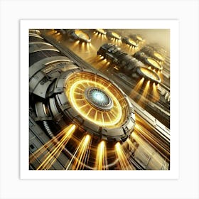 Energy Barrier Generators Converted Art Print