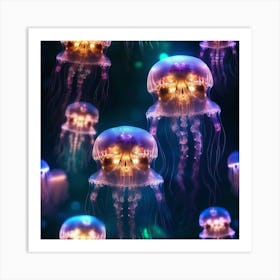 Jellyfish predators Art Print