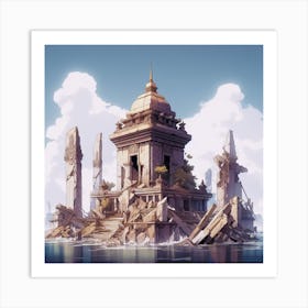 Ruins Of A Temple Art Print