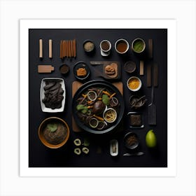 Barbecue Props Knolling Layout (100) Art Print