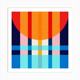 Geometric and colorful shapes 10 Art Print