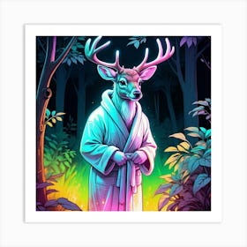 Deer In The Forest 48 Art Print