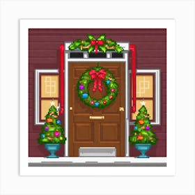 Christmas Door 35 Art Print