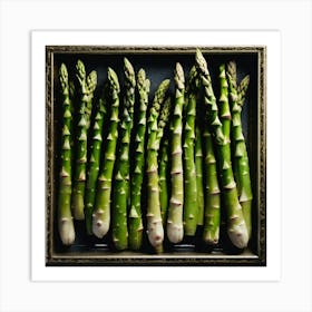 Frame Created From Asparagus On Edges And Nothing In Middle Haze Ultra Detailed Film Photography (6) Art Print