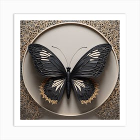 Black Butterfly Art Print