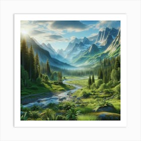 Mountain Landscape 1 Art Print