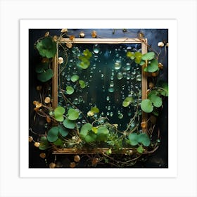 Water Drops In Frame Art Print