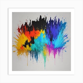 Paint Splatter Art Print