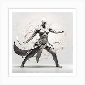 3d Model Of A Warrior Art Print