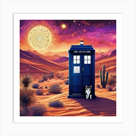 tardis in a A Desert (4) Art Print