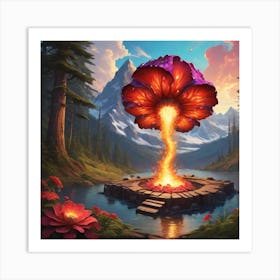 Fire Flower Art Print