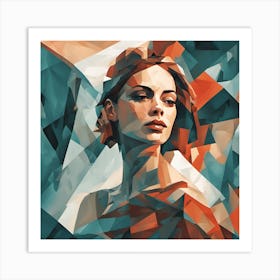 Polygonal Portrait Art Print