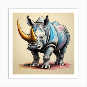 Rhino 12 Art Print