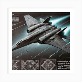 Nightstrike Stealth Fighter Iron Commonwealth Art Print