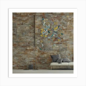 Abstract On A Brick Wall Art Print