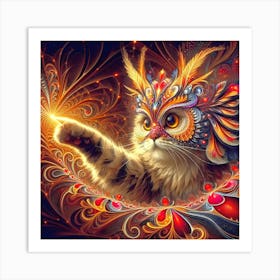 Feline Cat Creative Artwork Illustration 94 Art Print