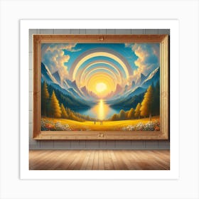 Sunset In The Mountains 1 Art Print