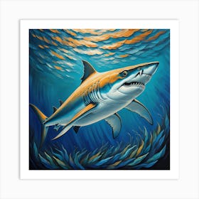 Shark In The Ocean Art Print