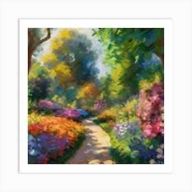 Landscape inspired by Claude Monet 3 Art Print