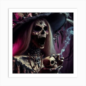 Skeleton Witch 1 Art Print