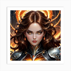 Girl In Armor ghcd Art Print