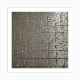 Raindrops On Tile 1 Art Print