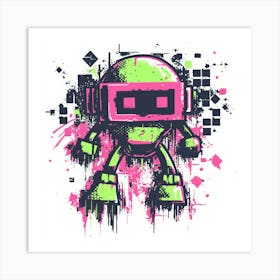 Design Retro 8 Bit Space Invader 1 Art Print