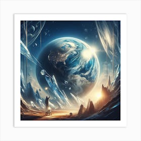 World In Space 1 Art Print