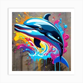 Dolphin Painting 3 Art Print