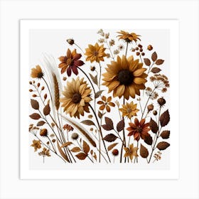 Boho Flowers 3 Poster