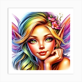 Rainbow Fairy 4 Art Print