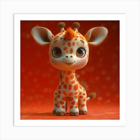 Cute Giraffe 30 Art Print