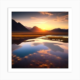 Sunrise In The Mountains 35 Art Print