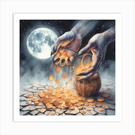 'The Basket Of Coins' Art Print