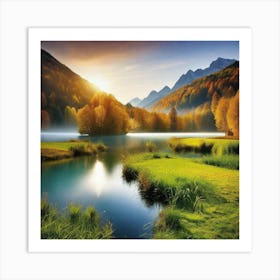 Autumn In The Mountains 39 Art Print