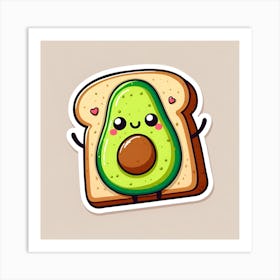 Avocado Sticker 4 Art Print