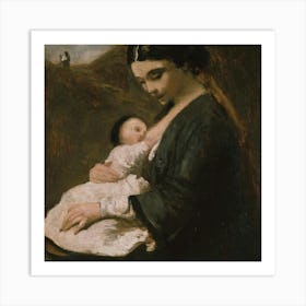 Woman Holding A Baby 1 Art Print