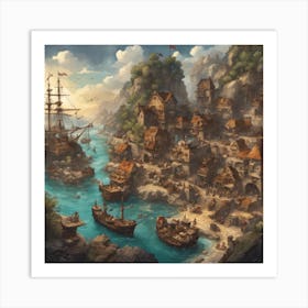 Pirate Village Art Print